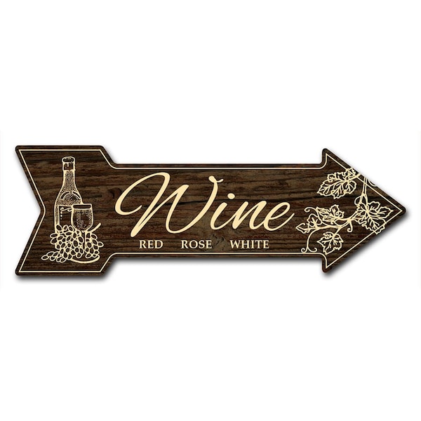 Wine Arrow Decal Funny Home Decor 24in Wide